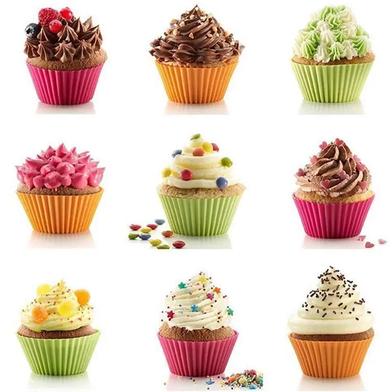 Muffin Cupcake 12pcs/Set Baking Molds Round Shaped Silicone Cake Mold  Cooking