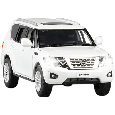 1:32 Nissan Patrol Y62 SUV Diecast Metal Car Model 6 open Alloy Car for Kids Toys and Collators image