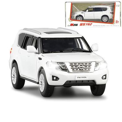 1:32 Nissan Patrol Y62 SUV Diecast Metal Car Model 6 open Alloy Car for Kids Toys and Collators image
