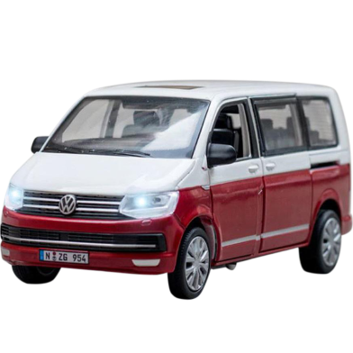 1:32 Volkswagen Multivan T6 SUV Diecast Car Alloy Vehicles Car Model Metal Toy Model Pull back Sound Light Special Edition image