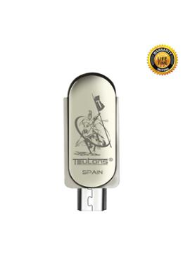Teutons Metallic Slender OTG Flash Drive USB 3.1 Gen 1 – 32GB (Silver) image