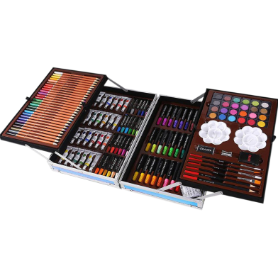 145 Pcs Art Painting/Drawing - (Pink/Blue) Free Handmade Drawing Pad A4 Size 20 Pages image