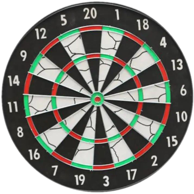 15 Dart Board - Black and White image