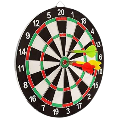 18inchDouble Sided Flocking Dart Board Including Free 6 Darts (multicolor). image