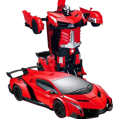 1: 12 remote control deformation simulation vehicle, New Transformation Car Toy Lamborghini Car Robot for Kids, RC Car One Button Transforms into Robot, Remote Control Transforming Robot for boy girl kids image