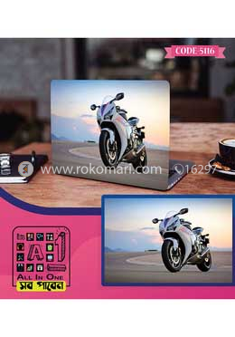 Motorbike Design Laptop Sticker image
