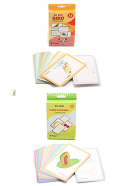 Fruits Vegetable and Bird Flash Cards Set 