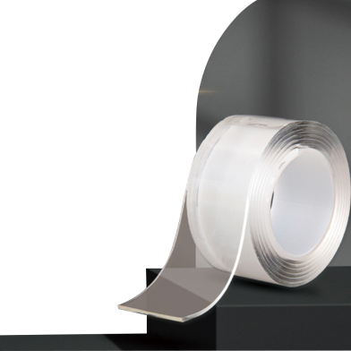 1mm Thick 5cm Wide 1Meter Long/3.8 Tube Core Clear Nano Double Side Adhesive Tape- 1pcs image