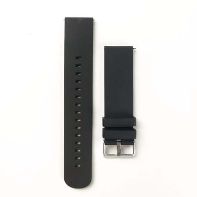 20MM Plain Silicone Watch Strap – Black Color image