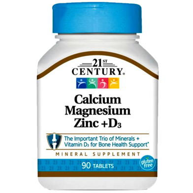 21st Century Calcium Magnesium Zinc plus D3 - 90 Tablets image