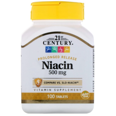 21st Century Niacin Prolonged Release 500 mg - 100 Tablets image