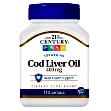 21st Century Norwegian Cod Liver Oil 400mg - 110 Softgels image