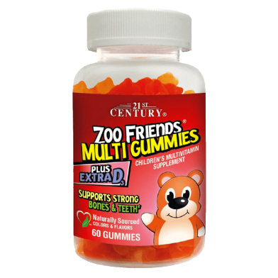 21st Century Zoo Friends Multi Gummies Plus Extra D3 - 60 Gummies image