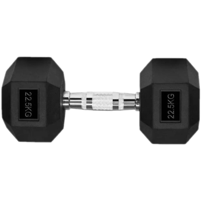 22.5 KG Hex Dumbbell 1 Pcs - Black image