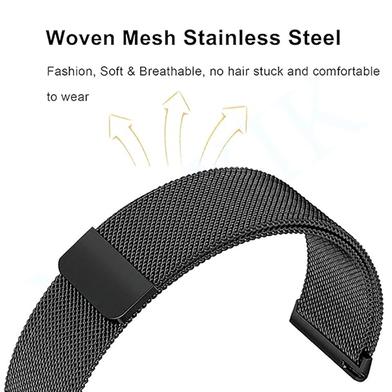 22mm Metal Magnetic Watch Strap Black Color Non Brand Rokomari