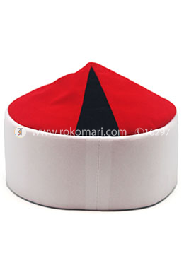 Egyptian Muslim Prayer Tupi - Red and White Color (Small Size)
