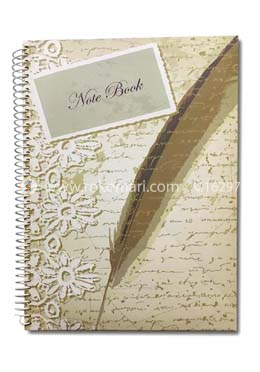 Hearts Essential Notebook - Feathers Design image