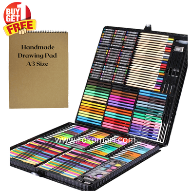288 Pcs Art set, Kids Colors Pencil Drawing Art Set, Painting Art Marker Pen Set, Color Pen Brush Drawing Tool No Ratings image
