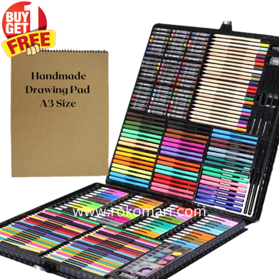288 Pcs Art set, Kids Colors Pencil Drawing Art Set, Painting Art Marker Pen Set, Color Pen Brush Drawing Tool No Ratings image