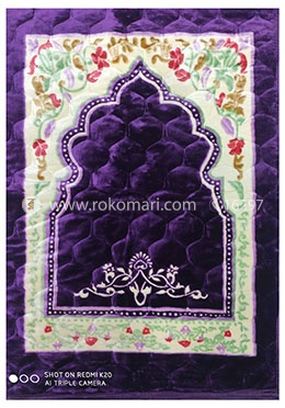 China Soft Muslim Prayer Jaynamaz-জায়নামাজ (Purple) - Any Design image