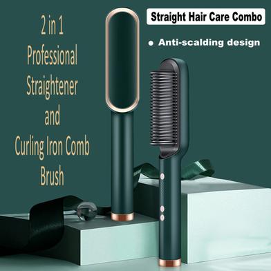 2 in 1 professional straightening curling iron discount