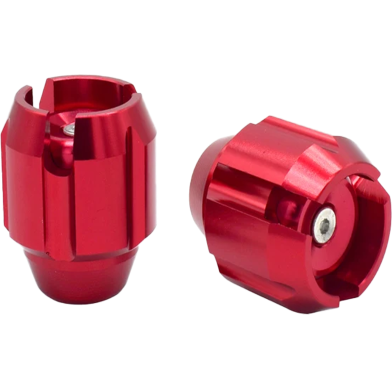 Universal Goyo Full Alloy Aluminium Motorcycle Slider Cap Or Gutli For Bike Red - 2 Pcs image