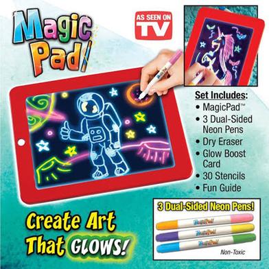 LED Drawing and Writing Tab Art Magic Board Pad With Pen Brush Set image