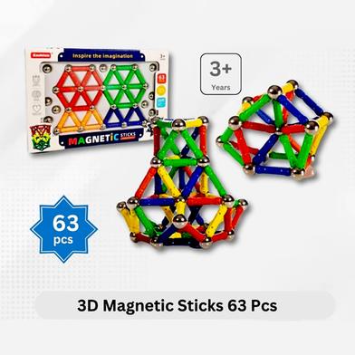 3D Magnetic Sticks 63 Pcs image