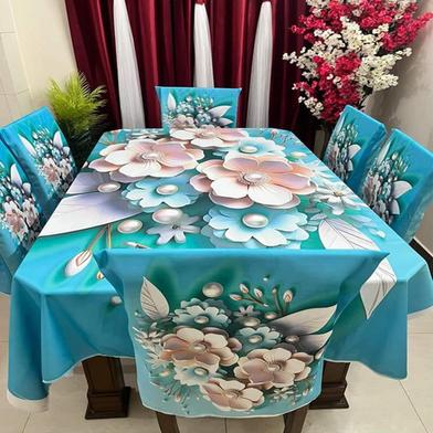 3D Print Premium Dining Table Cloth And Chair Cover Set 7 in 1 image