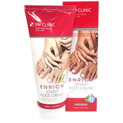 3W Clinic Pure Natural Enrich Lovely Foot Cream - 150ml image