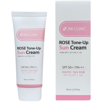 3W Clinic Rose Tone-Up Sun Cream SPF Fifty Plus PA Plus Plus Plus – 70ml image