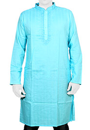 LightSkyBlue Cotton Short Panjabi (P-116) image