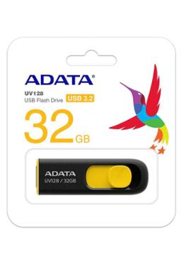 Adata UV 128 USB 3.2 Black Yellow 32 GB image