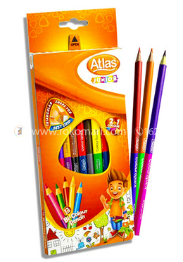 Atlas Junior Tri Bi colour Pencil - 12 colour image