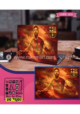 Messi Barca Design Laptop Sticker image