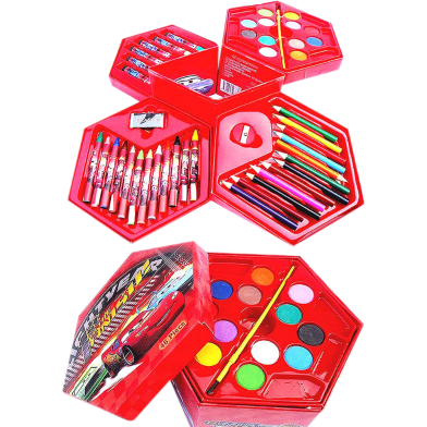 46 - Pieces Drawing Art Set in Paper Card Box for Kids - Free Handmade Drawing Pad A5 Size 20 Pages image
