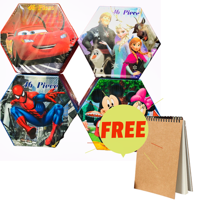 46 - Pieces Drawing Art Set in Paper Card Box for Kids - Free Handmade Drawing Pad A5 Size 20 Pages image