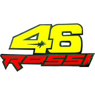 46 Rossi Self Adhesive Emblem Decals Motorcycle Sticker-1 Piece image