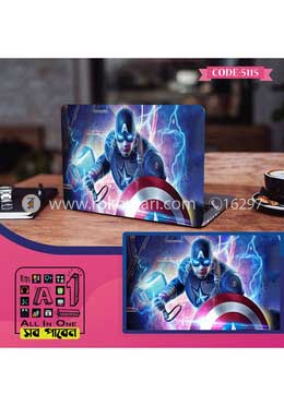 Captain America Design Laptop Sticker image