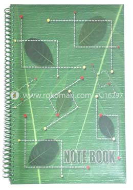 Hearts Essential Notebook - Green Leaf Design image