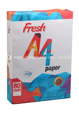 Fresh A4 Size Paper 80 GSM (500 Page/Pack) | Rokomari.com