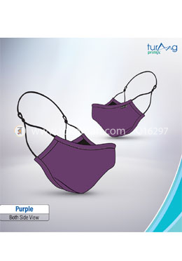 Turaag Protex PURPLE Face Mask For Women - 1 Pcs (Washable and reusable up to 25 times) image