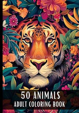 50 Animals : Adult Coloring Book image