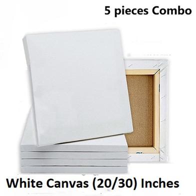 Combo of 20/30 Inches Drawing Canvas White -5 pieces image