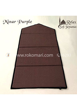 Minar Relax Foam Padded Jaynamaz - Purple Color image