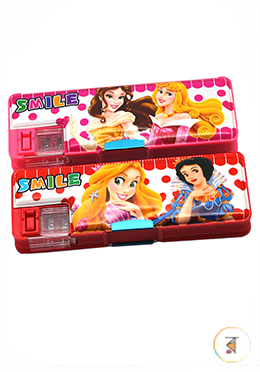 Smile Pencil Box 313 With Pencil Cutter and Double Chamber - 01 Pcs (Any Color) image