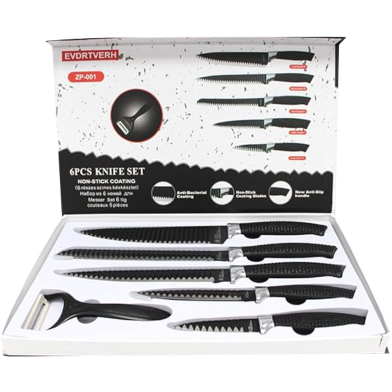 6 In 1 Kitchen Knife Set / 6 Pcs Scissors Set For Kitchen image