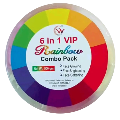6 in 1 Vip Rainbow Combo Face Pack - 500 gm image