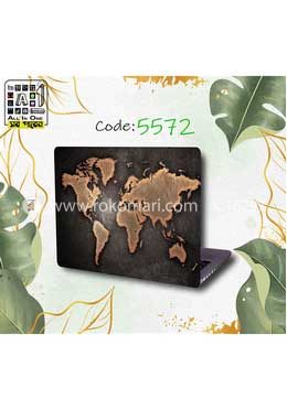 World map Design Laptop Sticker image