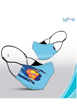 Turaag Protex Kids SUPERMAN Face mask - 1 Pcs (Washable and reusable up to 25 times) image